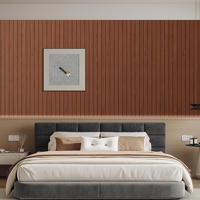 Arthome Peel and Stick Slat Wall Panels 15.7 "x120, Self-Adhesive PVC Wood - Image 5