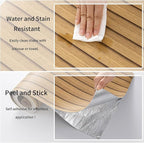 Haimin Wood Grain Slat Wall Panels Peel and Stick Faux Wood Thick Wallpaper - Image 5