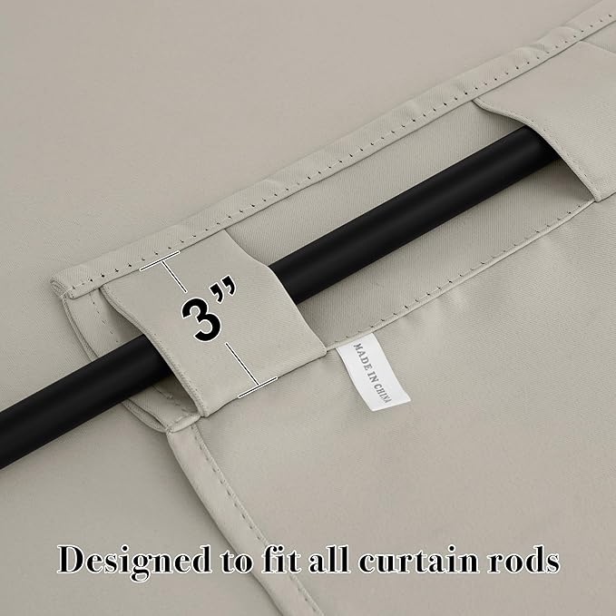 RYB HOME Blackout Curtains for Living Room, Privacy Thermal Insulating Window - Image 6
