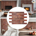 CONCORD WALLCOVERINGS ™ 3D Red Faux Brick Wall Panels by ConcordWallcoverings
