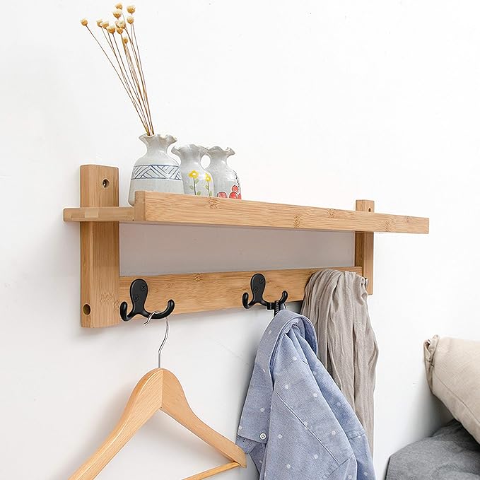 IBosins 8 Pack Heavy Duty Double Prong Coat Hooks Wall Mounted - Image 4