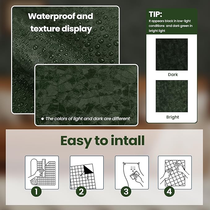 Abyssaly Dark Green Peel and Stick Wallpaper - Image 3