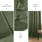 NICETOWN Sage Green Curtains 96 inches Long 2 Panels, Farmhouse and Sleek - Image 6