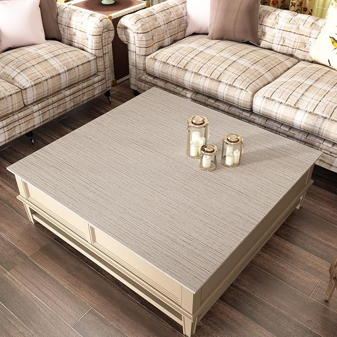 CRE8TIVE Large Size 24"x354" Cream White Grasscloth Peel and Stick Wallpaper - Image 6