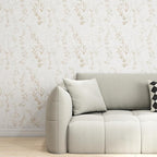 Timeet Botanical Floral Peel and Stick Wallpaper Beige Wildflower Self Adhesive - Image 4