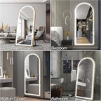 FENNIO Full Length Mirror with Lights, Free Standing Lighted Floor Mirror - Image 7