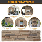 ROOMTEC 1-Pack Faux Stone Wall Covering Panels - Image 7