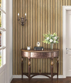 197"x23.6" Brown Wood Slat Wall Panels Self Adhesive Acoustic Slat Wall - Image 4