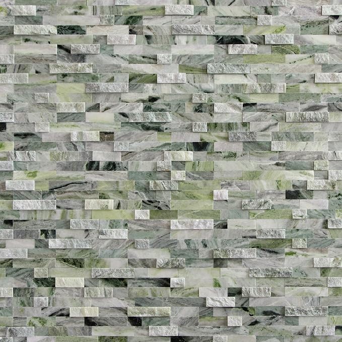 SUNWINGS 5-Sheet Peel and Stick Mosaic Natural 3D Stone Self Adhesive Marble - Image 9
