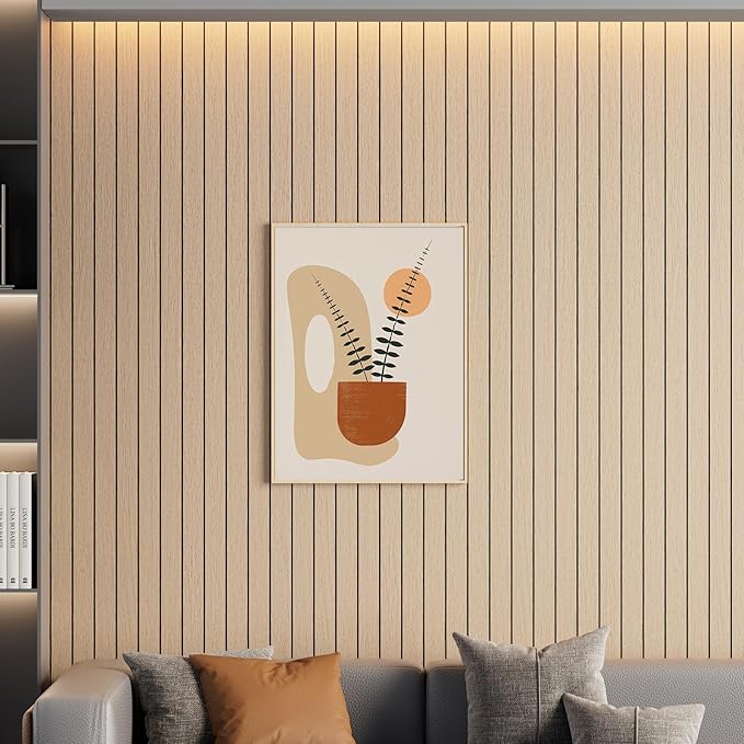 Arthome Peel and Stick Slat Wall Panels 15.7 "x400, Self-Adhesive PVC Wood - Image 4