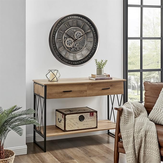 CLXEAST 24 Inch Large Moving Gear Wall Clock - Image 7