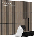 12 Pack PVC Wood Grain Acoustic Wall Panels, 11.8 x 15.7 x 0.35 Inch Wall by AUTORIFIC