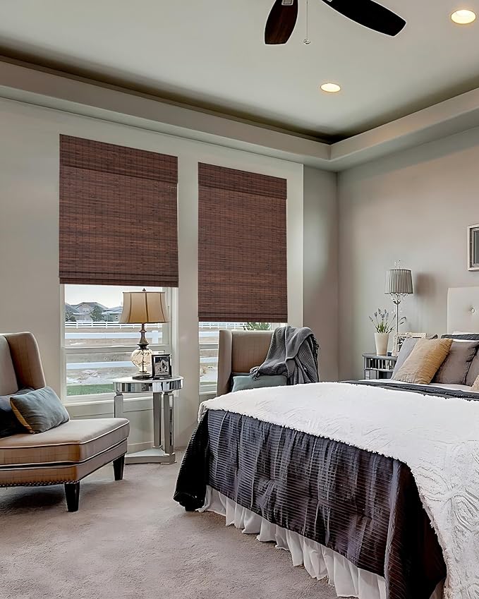 36''W X 72''H Cordless Bamboo Roman Shades - Image 8