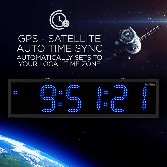 Ivation Oversized 48" Outdoor Waterproof Digital Clock, Auto Time Sync - Image 7
