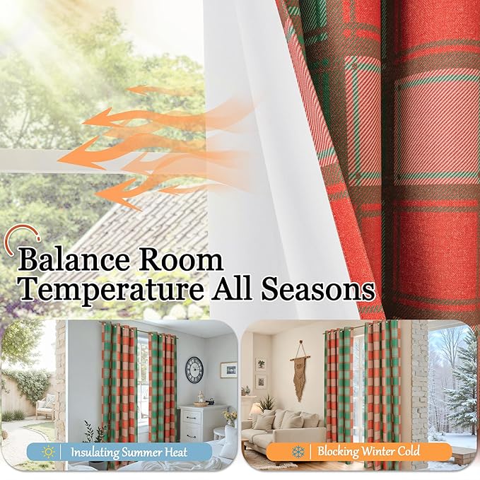 Lajode Plaid Curtains for Living Room - Image 8