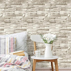 Jeweluck Stone Wallpaper Peel and Stick Brick Wallpaper 17.7”×196.8” Brick - Image 9