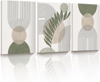 30x40CM Sage Green Boho Wall Art, Framed Canvas Bathroom Wall Art Pictures by HesenDot