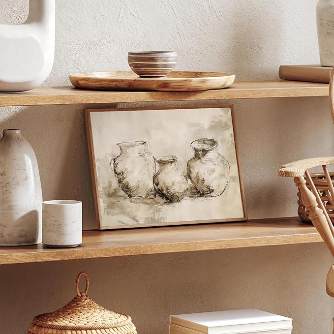 Vintage Rustic Wall Decor: Aesthetic Farmhouse Botanical Painting, Eclectic - Image 4