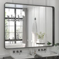 TETOTE 48 x 40 Inch Black Frame Mirror, Bathroom Vanity Mirror by TETOTE