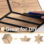 Mollywell Acoustic Panels, PVC Wood-Grain, 14x12 Inch Hexagon Carved Sound - Image 4