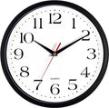 Bernhard Products Black Wall Clock Silent Non Ticking 12 Inch Quality Quartz by BernhardProducts