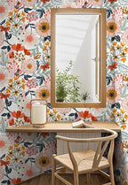 HAOKHOME Boho Peel and Stick Wallpaper Floral Wall Paper Removable - Image 4