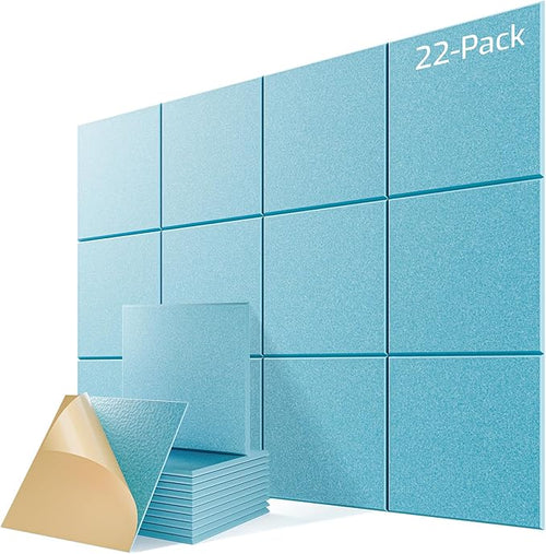 22 Pack Self-Adhesive Acoustic Panels, Soundproof Wall Panels by Lebenforce