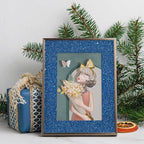 CRE8TIVE Blue Glitter Wallpaper Border Fabric Glitter Wallpaper Stick and Peel - Image 6