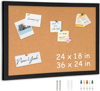 DOLLAR BOSS Cork Board for Wall 36" x 24" Bulletin Board for Wall by DOLLARBOSS