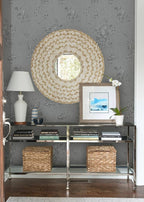 Erfoni 197"x17.7" Gray Peel and Stick Wallpaper Thicken Flower Embossed - Image 2