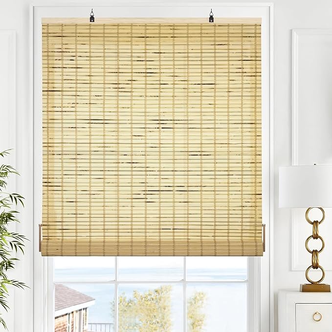 LazBlinds Cordless Bamboo Blinds, Roll Up Shades by LazBlinds