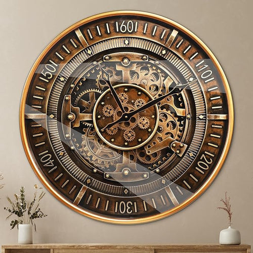 24 Inch Real Moving Gears Wall Clock by Buy+now