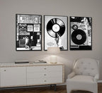 3Pcs Retro Music Poster Wall Art Fashion Black And White Photography Preppy - Image 7
