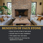 AZ Faux High-Density Polyurethane Faux Stone Interlocking Left Endcap - Image 4