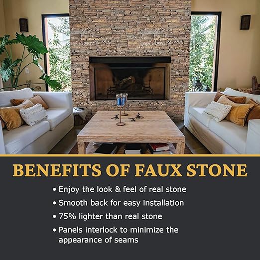 AZ Faux High-Density Polyurethane Faux Stone Interlocking Right Endcap - Image 4