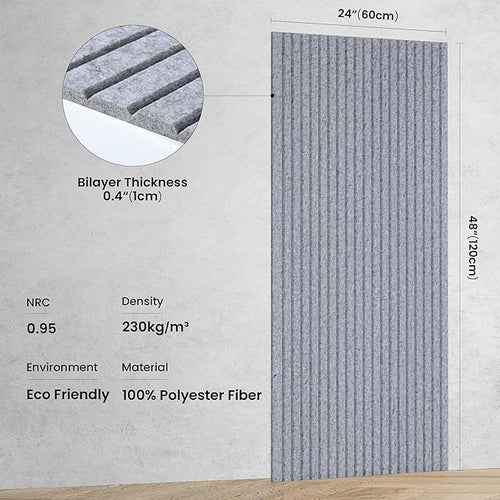 5 Pack Acoustic Panels, 47.2 x 23.6 x 0.35 Inch Sound Proof Panels - Image 2