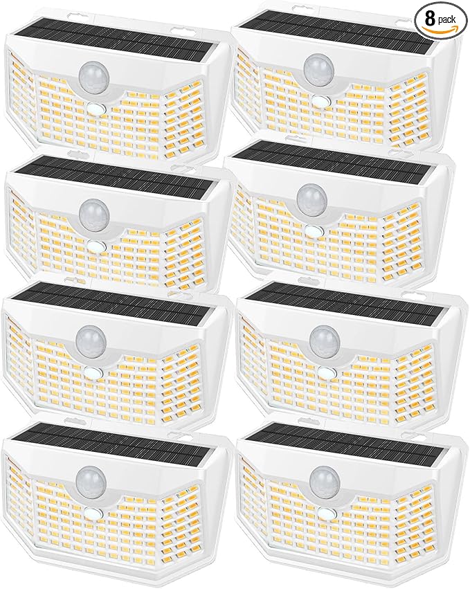 HMCITY 120 LED Solar Lights Outdoor by LightingUpYourLife