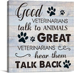 Funny Veterinarian Gifts Farmhouse Dog Canvas Wall Art Decor Veterinary Vet Gift by VAHATAN