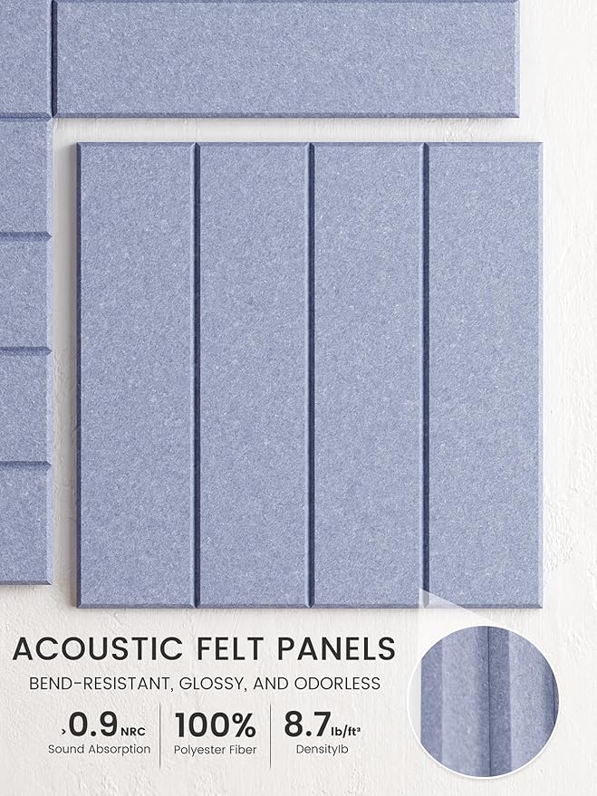 Bumusty Large Cork Board Alternative-48 x 36" Felt Bulletin Board Tiles - Image 3