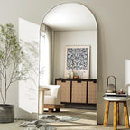 GLSLAND-30x71 inch Wall Mount Arched Full Length Mirror-Aluminum Alloy Frame - Image 2