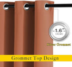 NICETOWN Blackout Burnt Orange Curtain & Drape - Image 3