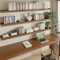 ROGMARS 72 Inches Long Walnut Floating Shelves, Rustic Solid Wood Farmhouse by 100RealSolidWood