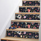 Wallpaper Peel and Stick Floral Wall Paper Removable Waterproof Blue/Red/Yellow - Image 6