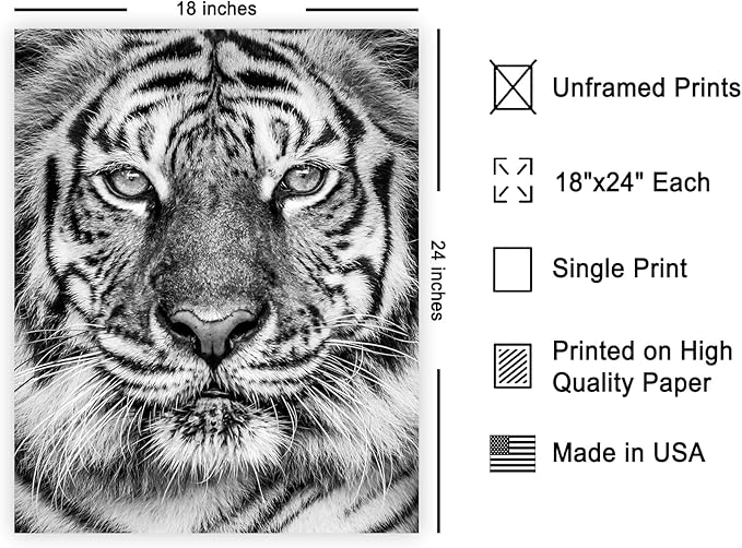 Poster Master Vintage Tiger Face Print - Image 2