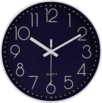 jomparis 12 Inch Silent Non-Ticking Battery Operated Quality Quartz Round Wall by JOMPARIS