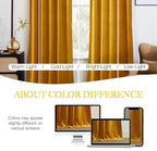 NICETOWN Warm Gold Velvet Curtains 84 inches Long, Room Darkening Drapes - Image 9