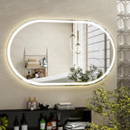 BEAUTYPEAK 48x28 LED Oval Bathroom Mirror - Image 7