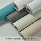 Fabric Grasscloth Texture Self-Adhesive Wallpaper Linen Peel and Stick - Image 5