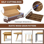 Kochorie 100 Ft x 54 Inch Wood Grain Tablecloth Roll in Slide Cutter Box - Image 2