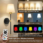 IRONPAX Wall Sconces Battery Operated Set of 2, Wireless Rechargeable Wall - Image 3